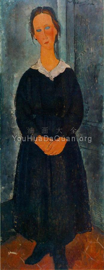 La jeune bonne (The Servant Girl) - 阿米地奥·莫迪里阿尼